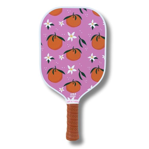 Let’s Rally Fiberglass Pickleball Paddle (Orange Blossom) – USAPA Approved Pickleball Racket for Women, Cute Design for Indoor & Outdoor Play