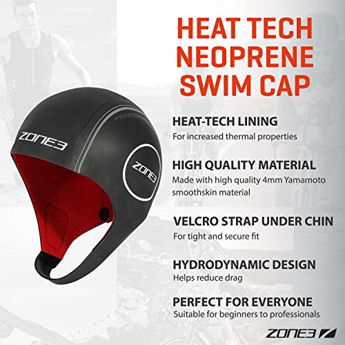 Large Heat Tech Neoprene Swim Cap for Water Sports