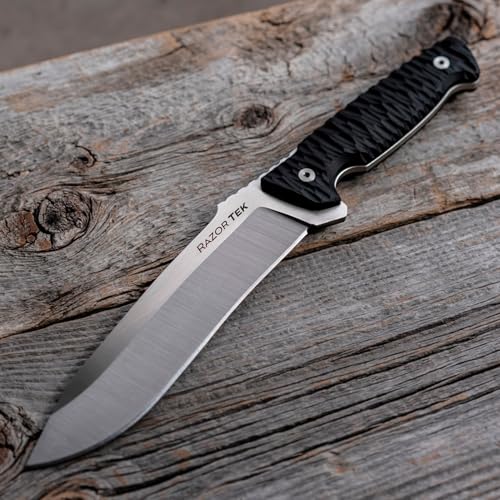 Outdoor Fixed Blade Hunting Knife 6.5-Inch Recurve Blade Stainless Steel