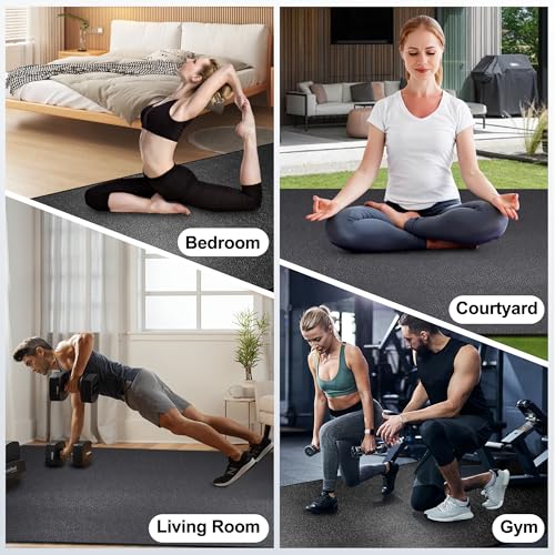 Large Exercise Mat 8x4ft Extra Thick Non-Slip Workout Floor Mat for Home Gym