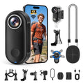 4K Mini Body Camera with Wide-Angle Lens, Wearable POV Vlogging Camera