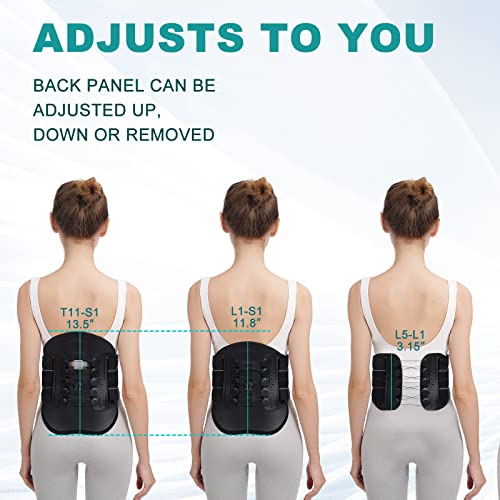 Adjustable Lumbar Back Brace with 3D Pad Support for Sciatica & Herniated Discs - One Size Heavy