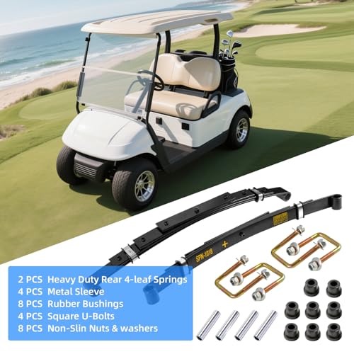 Golf Cart Rear Leaf Spring Kit for EZGO TXT 1994-2009 Heavy Duty 4-Leaf Replacement