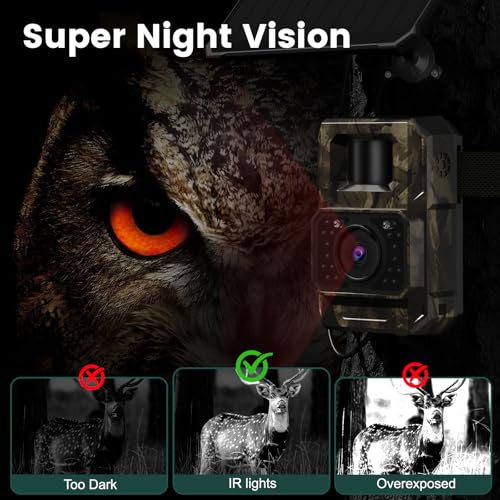 MAXDONE 2-Pack Solar Trail Camera 4K WiFi Night Vision GameCam PH960W