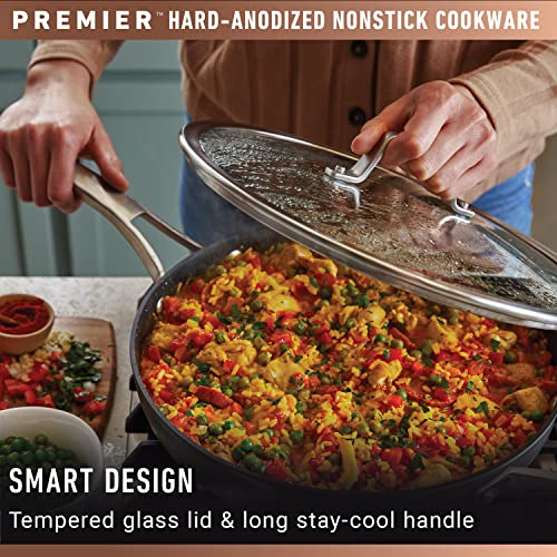 Calphalon Premier Hard-Anodized Nonstick Sauce Pan with Lid 3.5 Quart