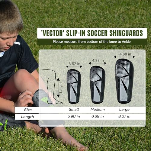 Vizari Vector Shinguard - Size L White Soccer Protective Gear