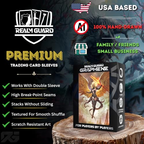 Regular Blue/Green Hand-Drawn Textured Matte Card Sleeves for Trading Cards - 100 Pack