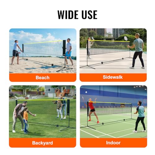 VEVOR 10ft Adjustable Badminton Net for Kids & Indoor Outdoor Play