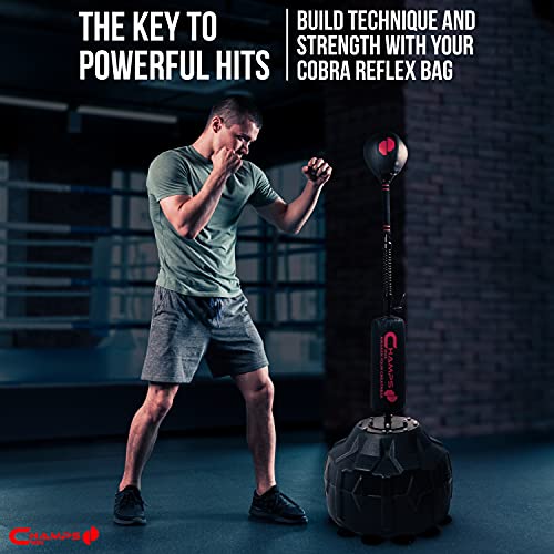 Adjustable Reflex Punching Bag Stand with Suction Cups for Boxing MMA Training