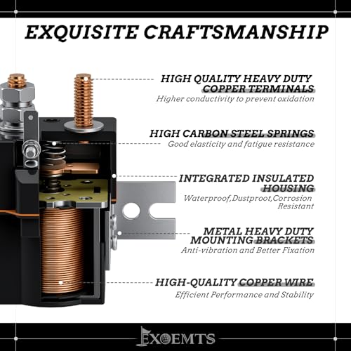 48V Club Car Solenoid with Resistor for Electric Golf Carts - 4 Terminals