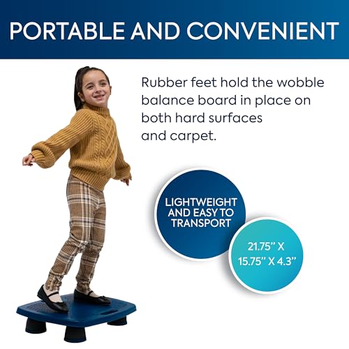 Kids Balance Board for Focus & Balance - Sensory Wobble Board 21.75 x 15.75 inches