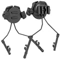 Tactical Helmet Accessories Military Adjustable Headset Bracket ARC Rail Adapter for Outdoor Sport Airsoft Paintball (Black)