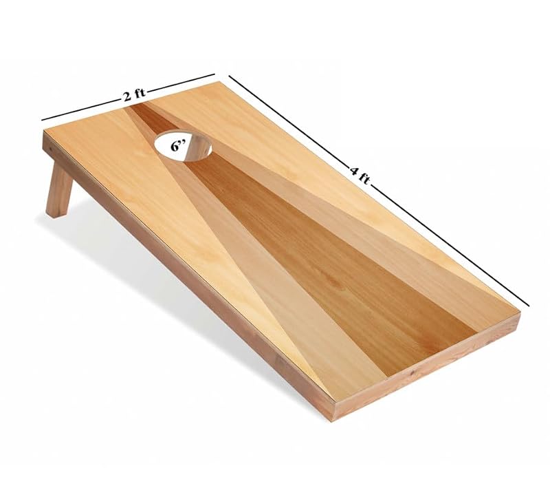 World Series of Cornhole Regulation Size Cornhole Boards - Two Tuned Triangle, Lightweight & Durable All-Wood Set