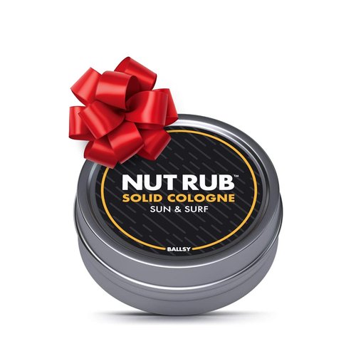 Ballsy Body & Groin Rub - All-Natural Cologne with Beeswax & Coconut Oil | Sun and Surf, 0.85 oz