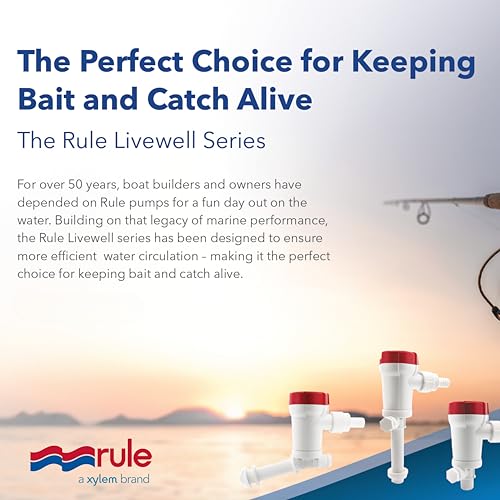 Livewell Pump for Boats 1100 GPH / Straight Seacock - Reliable Marine Water Circulation