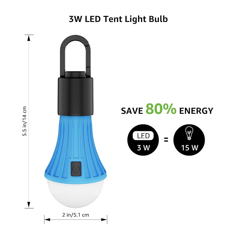 Lepro 2-Pack LED Rechargeable Camping Lantern with 7 Light Modes