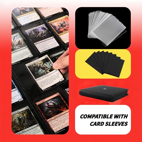 2000 Pockets Trading Card Binder Black - 20 Pocket Collection Organizer