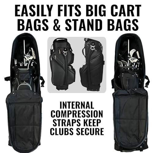 Gray CaddyDaddy Enforcer Golf Travel Bag - Crush-Resistant Hard Top, Heavy Padding