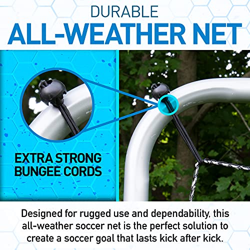 12' x 6' Soccer Rebounder Net - Silver Heavy-Duty Steel Practice Equipment