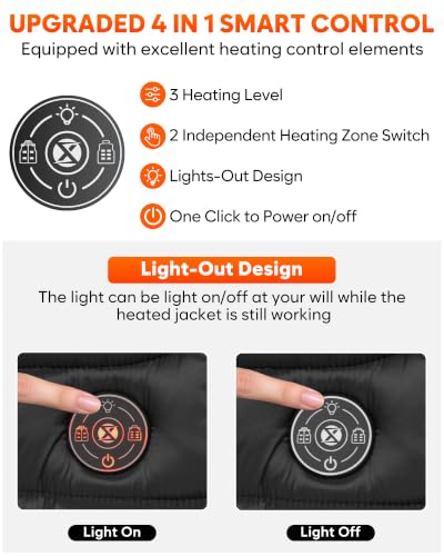 Women's Heated Vest Large with 16000mAh Battery, Lightweight Winter Coat