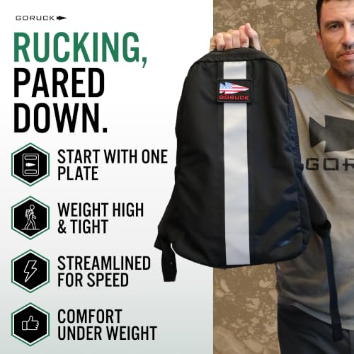 Black GORUCK Basic Rucker Tactical Backpack - Durable MOLLE Daypack