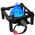 Llamaviva Propane Burner, High Pressure 100,000 BTUs Single Gas Stove with Water Bag& 4.1ft Adjustable Hose with Regulator,Propane Stove for Outdoor Cooking, Seafood Boil,Turkey Fry