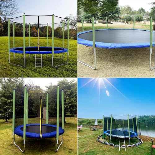 Green Universal Trampoline Poles Set with Clamp, Hardware & Enclosure Connectors
