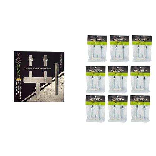 Sk8ology Skateboard Deck Display 10 Pc Kit Floating Wall Mount