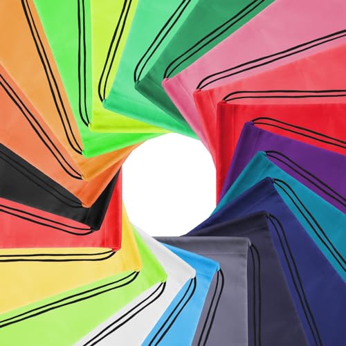 Kuhome Multicolor 120Pcs Drawstring Backpack Bulk Set Polyester Sport & Gift Bags