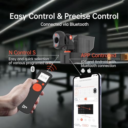 PONGBOT APP-Controlled Table Tennis Robot with 264 Training Drills, Spin & Speed Customization, 150-Ball Capacity