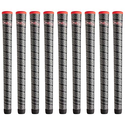 Winn Dri-Tac Wrap Golf Grips Bundle Gray Standard 9pcs - Durable, Comfortable