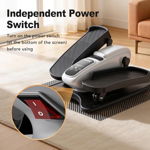 Wefely Silver Under Desk Elliptical Leg Exerciser for Seniors & Office