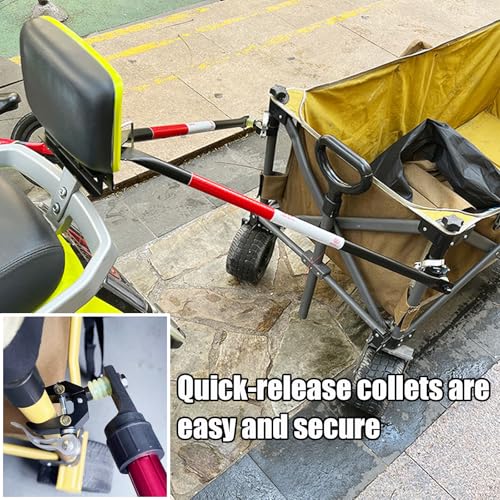 Bike Trailer Hitch for Bicycle & Garden Cart Connection - Heavy Duty Steel