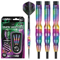 Winmau Simon Whitlock Urban Grip Tungsten 24g Steel Tip Darts Set with Flights & Shafts Rainbow