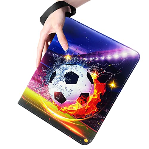 Soccer Card Binder with 9 Pockets & Removable Sleeves - Holds 900 Cards