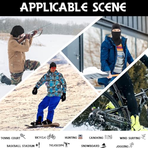 Black Ski Mask Motorcycle Balaclava UV Sun Protection Summer Face Covering