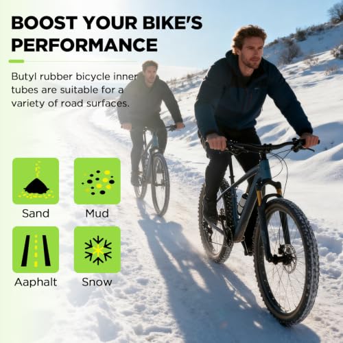 26x1.75-2.125 Bike Tube with 35mm Schrader Valve - 2 Pack, Suitable for Mountain and Kids Bikes
