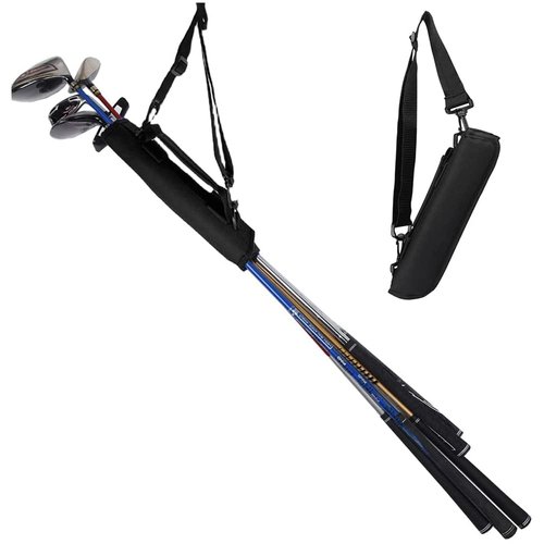Golf Club Carry Bags,Small Golf Club Carry Sleeves Bag for Kids Women Men,Lightweight Portable Driving Range Carrier Course Training Travel (Black)