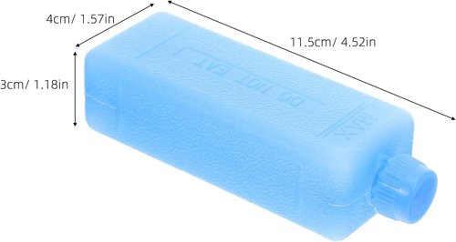 8Pcs Reusable Ice Packs by Coolers | Long-Lasting Cooling Blocks for Lunch Boxes & Camping - 4.52 x 1.57 x 1.18 Inches (Blue)