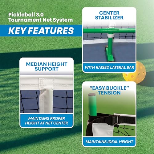 22ft Pickleball Net with Carry Bag - Tournament Regulation Size, Easy Setup