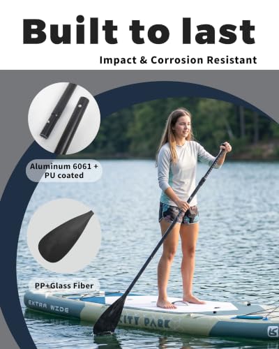 iTAOSTAR Adjustable SUP & Kayak Paddle Set 4-Pieces Mint Green for Beginners