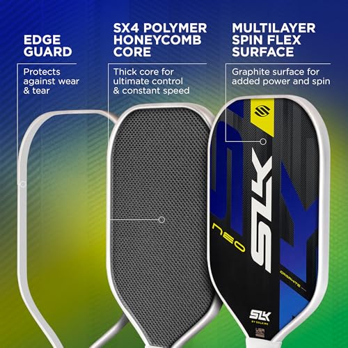 Selkirk Sport SLK Neo Graphite Pickleball Paddle Set with 2 Paddles, Balls & Sling Bag - Green & Purple
