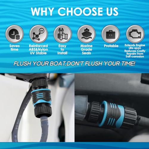 Twin Outboard Quick Connect Flush Kit for Yamaha & Honda Engines - Dual Engine Marine Flushing System