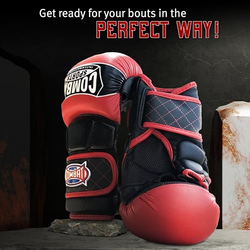 Red Large MMA Training Gloves for Boxing & Sparring - Combat Sports Max Strike
