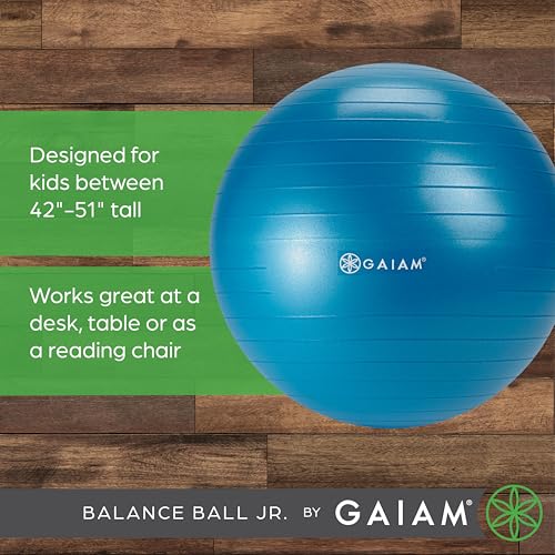 Gaiam Classic Balance Ball Chair Kids Seat Blue/Green - Active Sitting