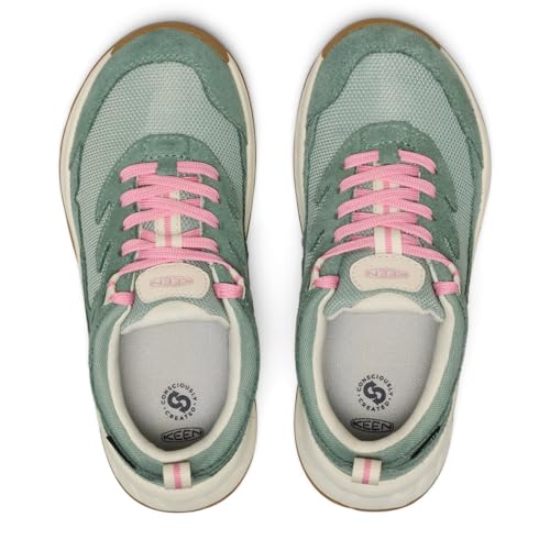 Kids Waterproof Hiking Shoes - Unisex Hightrail Low with Support & Breathability - Lily Pad & Cashmere Rose, Big Kid