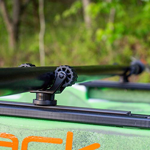 2 Pack Kayak Paddle Holder Mounts for Track Systems - Black
