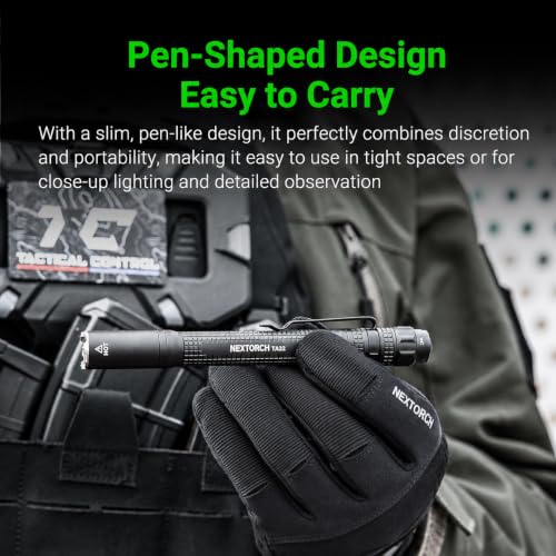 NEXTORCH TA22 Rechargeable Tactical Pen Flashlight 850 Lumens, Waterproof, Compact EDC Light
