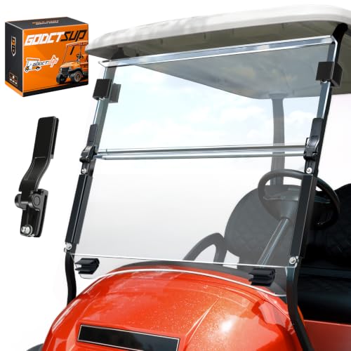 Clear Golf Cart Windshield for Club Car Precedent & Onward 2004+ - Foldable Impact-Resistant Polycarbonate