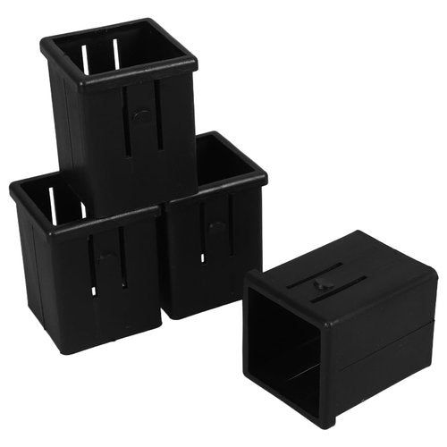Mipcase 4Pcs Square Tube Inserts for Fitness Equipment: Plastic Hollow Tube Bushing for Exercise Machines Reduce Wobble, Enhancing Stability & Safety (1.89 Inch, Black)